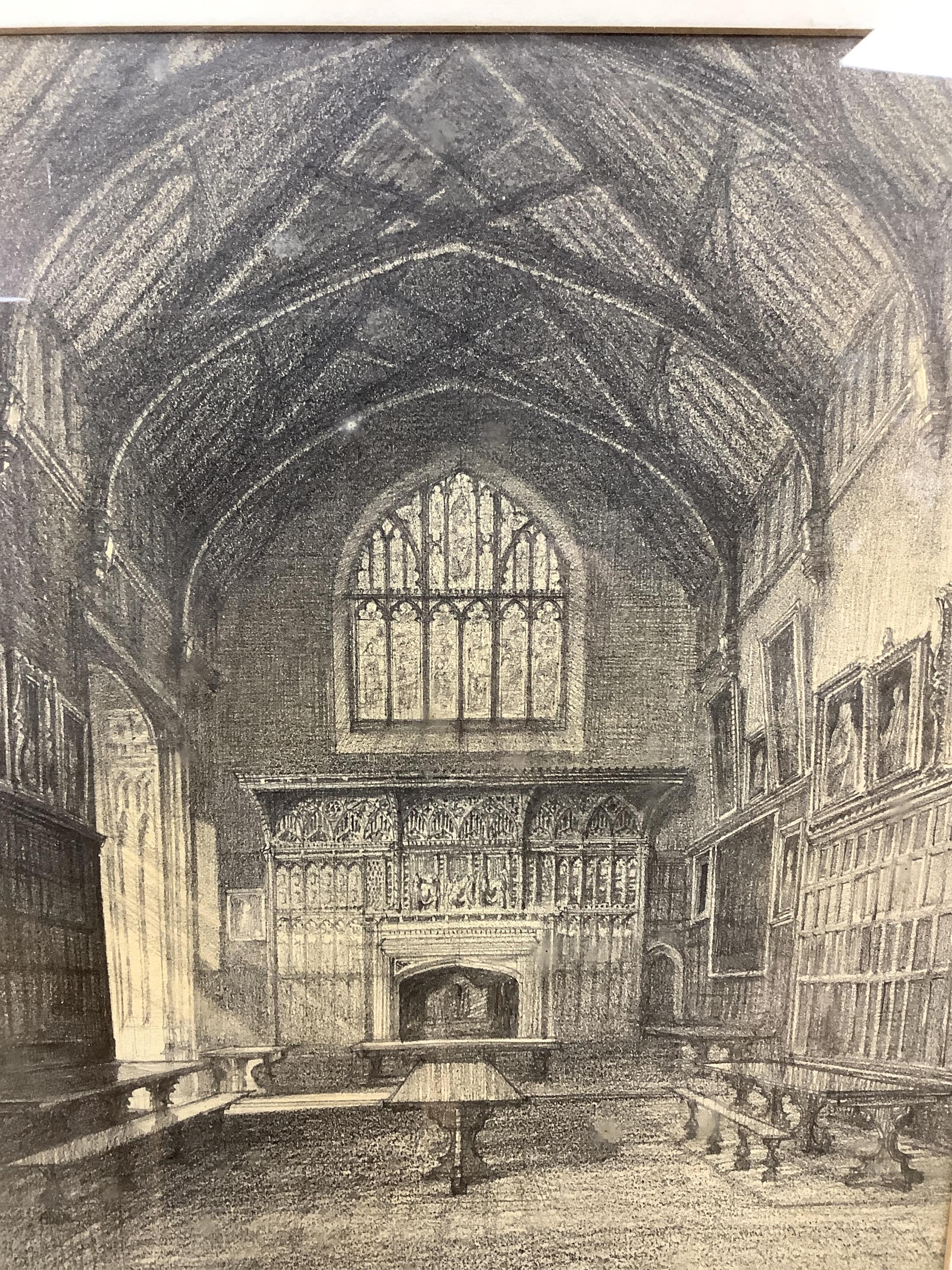 Frederick Landseer Maur Griggs RA RE FSA (1876-1938), ‘Eton’, signed lower right, NA702 stencil verso, pencil study, 26 x 22cm